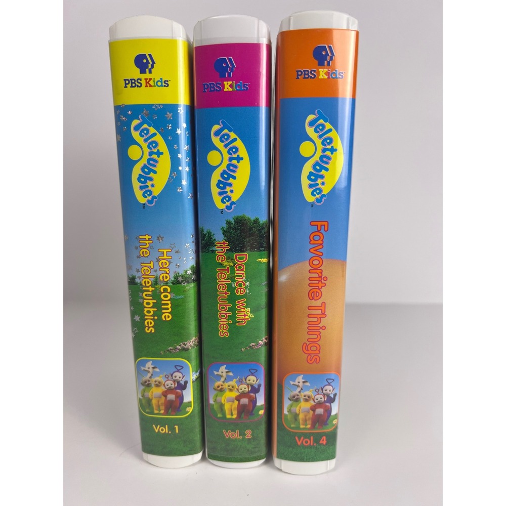 PBS Kids Teletubbies VHS Lot‎ Volumes 1 2 4 Childrens Educational TV Series